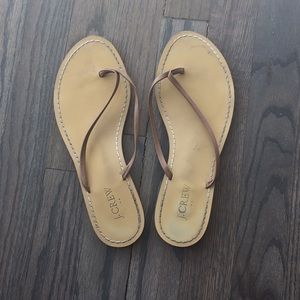JCrew leather flip flops